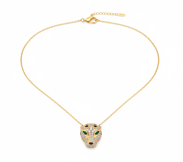 Royal Gold Panther Head Pendant