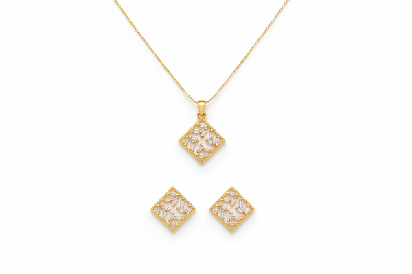 Golden Prism Pendant Necklace