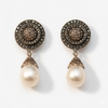 Regal Pearl Halo Earrings