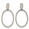 Celeste Oval Diamond Drop Earrings