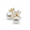 Pearl Crown Stud Earrings