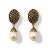 Pearl Leaf Grace Earrings