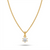 Golden Bloom Solitaire Pendant Necklace