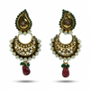 Royal Meenakshi Kundan Pearl Chandbali Earrings