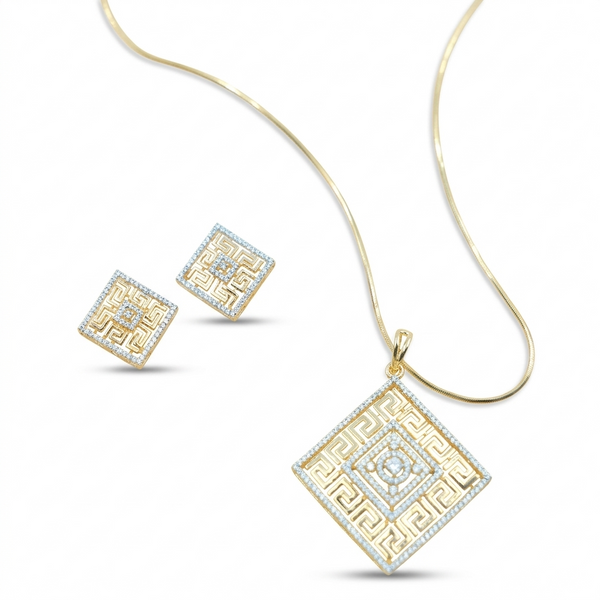 Rajasi Ruby Heritage Pendant Set