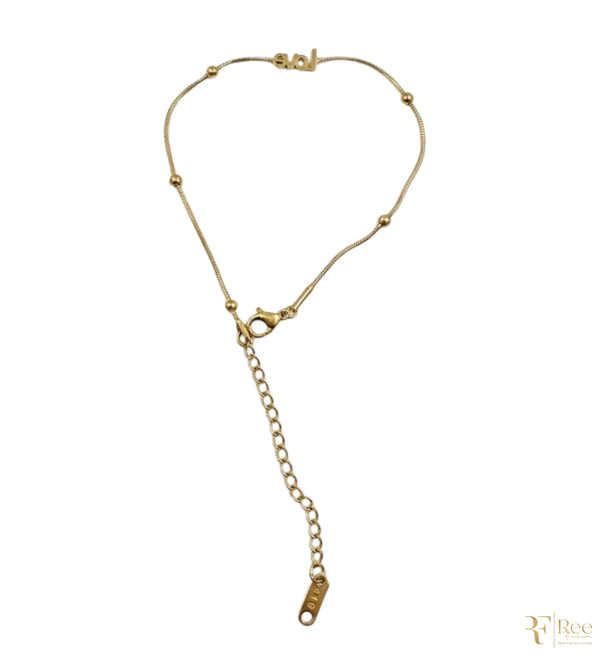 Minimalist Gold Bead Chain Bracelet