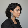 Royal Mirror Meenakari Dome Jhumka Earrings