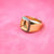 TriStar Elite Geometric Gold Signet Ring