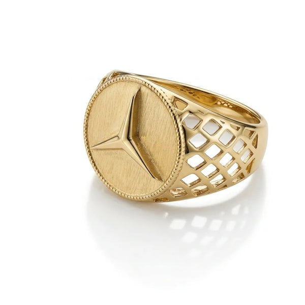 TriStar Elite Gold Mesh Ring