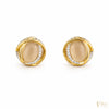 Golden Aura Stone Stud Earrings