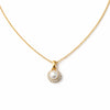 Pearl Halo Crystal Pendant Necklace