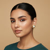 Golden Embrace Pearl Studs