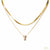 Layered Herringbone & 'T' Necklace