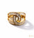 Crystal Curve Gold Statement Ring