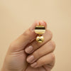 Luna Drop Gold Stud Earrings