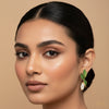 Emerald Leaf Drop Earrings