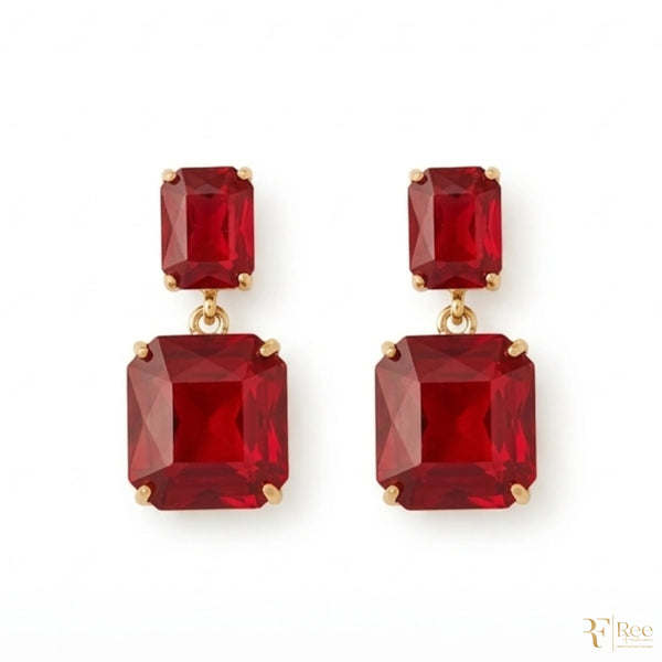 Double-drop earrings