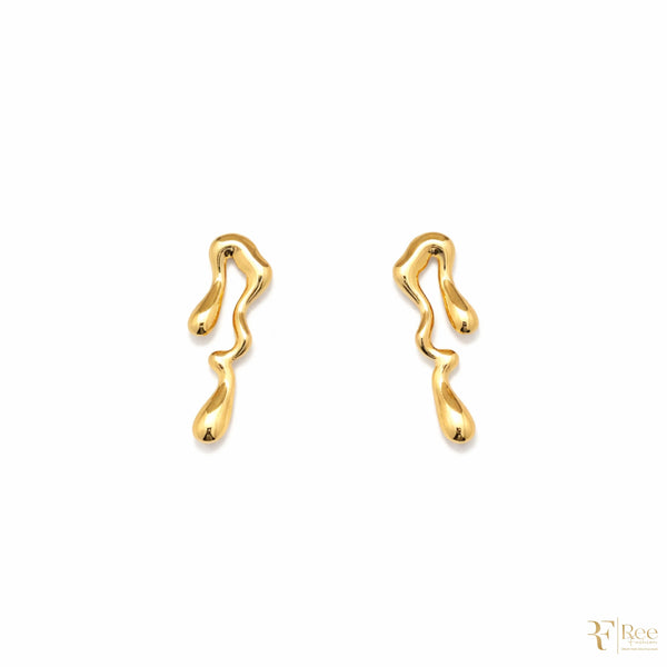 Fluid Gold Drop Earrings