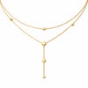 Layered Star Drop Chain Necklace