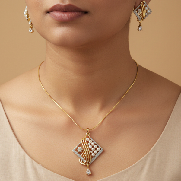 Pearl Veil Elegance Pendant Set