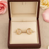 Golden Aura Stone Stud Earrings