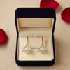 Geometric Mint Drop Earrings