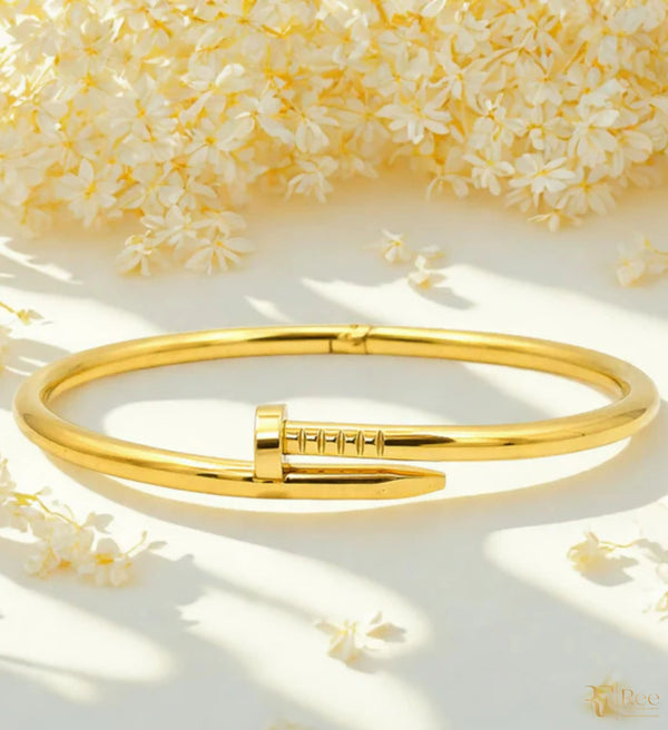 Classic Gold Nail Bracelet