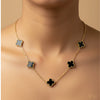 Onyx Multi-Clover Necklace