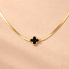 Black Clover Herringbone Necklace