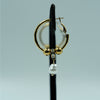 Pearl Charm Golden Hoop Earrings