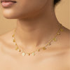 Floral Charm Crystal Chain Necklace