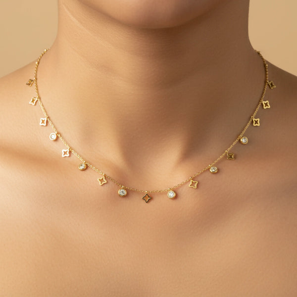 Chic Star Charm Crystal Necklace