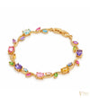 Multicolor Gemstone Tulip Bracelet