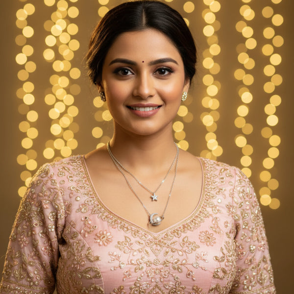 Luxury Diamond Crown Necklace Set