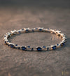 Blue Sapphire Crystal Tulip Bracelet