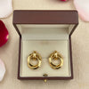 Gold Link Hoop Earrings