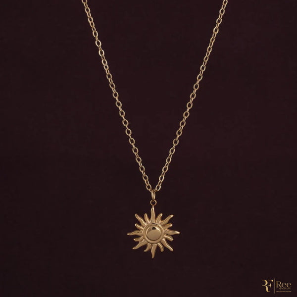 Gold Celestial Sun Pendant