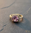 Pink Crystal Halo Ring