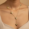 Gold Multi-Heart Y-Necklace