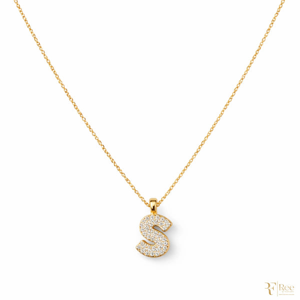 Gold 'S' Initial Necklace