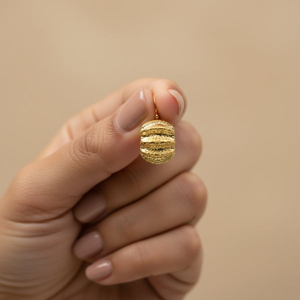 Golden Ripple Stud Earrings
