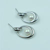 Moonlit Pearl Loop Earrings