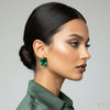 Royal Green Crystal Studs