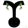 Emerald Leaf Drop Earrings