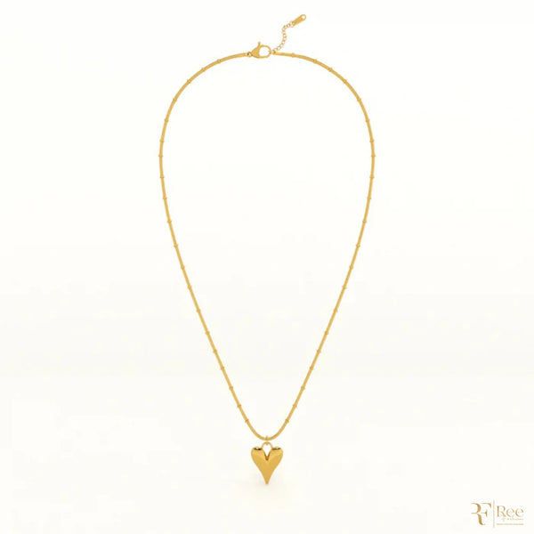 22k Gold Plated Heart Puffed Pendant