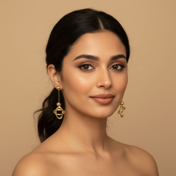 Aurora Interlock Drop Earrings