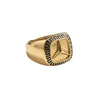 TriStar Elite Geometric Gold Signet Ring