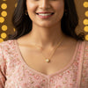 Pearl Halo Crystal Pendant Necklace