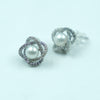 Celeste Pearl Halo Studs