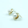 Golden Embrace Pearl Studs